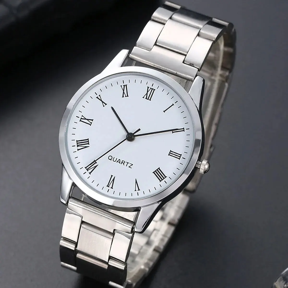 2Pcs/set Couple Minimalist Alloy Strap Quartz Watch As A Gift For Their Partner