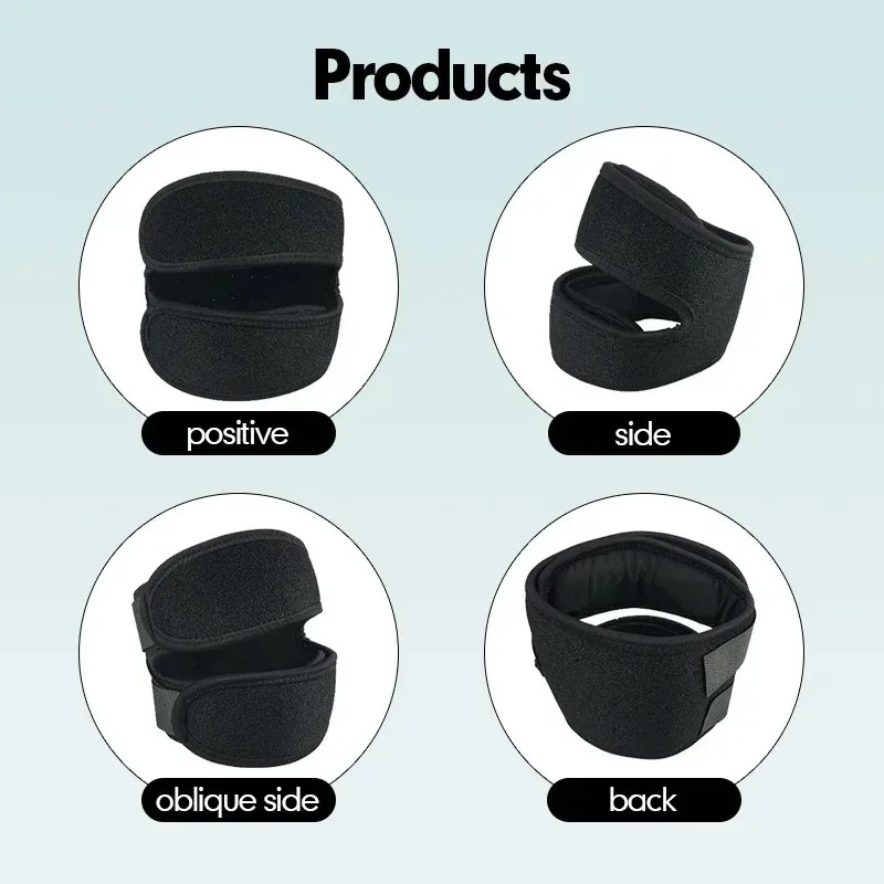 1 قطعة الركبة المضغوطة التفاف كم ضمادة داعمة وسادة الأقواس المرنة ثقب الركبة نيباد سلامة كرة السلة التنس الدراجات #5