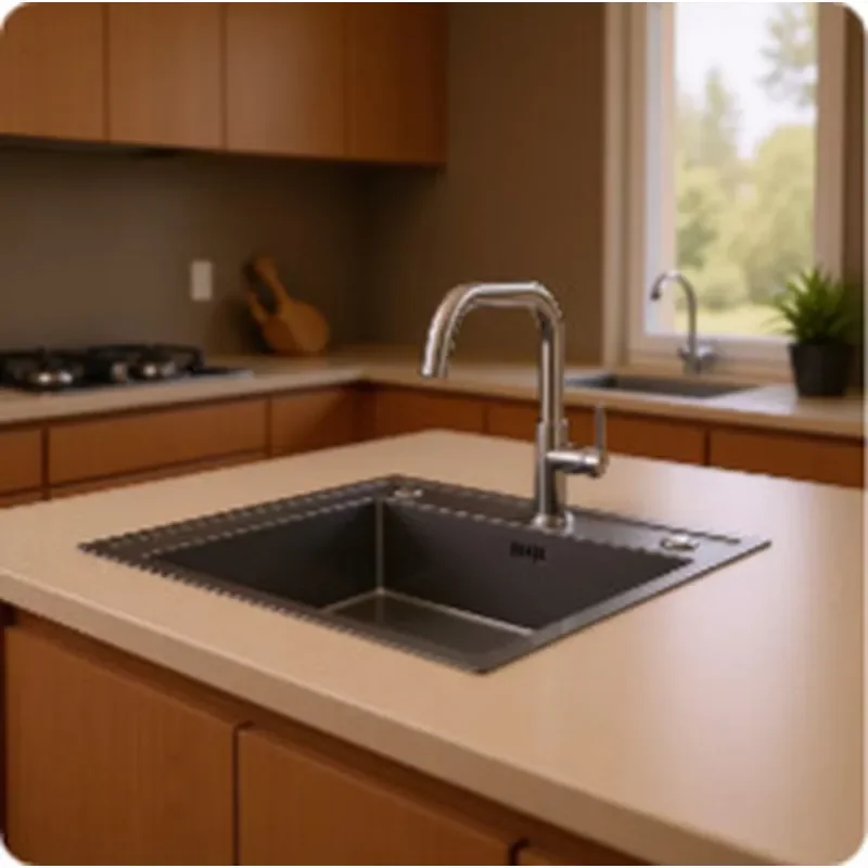 Stainless Steel Kitchen Sink Countertop Basin Vegetable Washing Bowl for Home Kitchen Use Durable and Easy to Clean