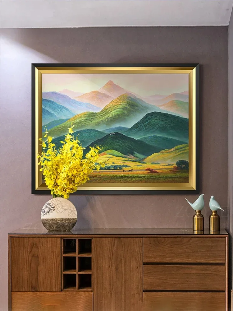 Giant Mountain Feng Shui Back Mountain Living room modern American Mural corridor Landscape Wealth Attraction Wall