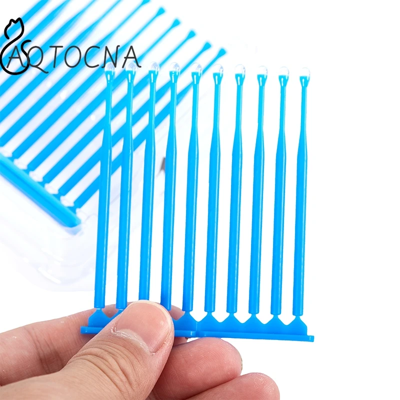 

10pcs/box Dental Applicator Sticks Adhesive Tip for Tooth Crown Porcelain Veneer Disposable Dental Materials Brush Applicator