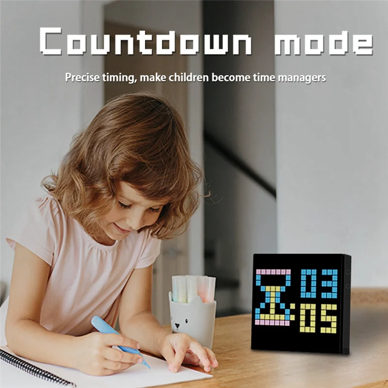 

LED Pixel APP Cellphone Control Display 16X16 Programmable Night Light LED Screen For Gaming Decoration US Plug Easy To Use