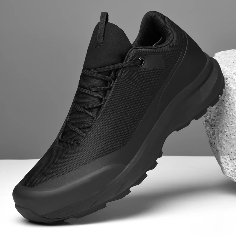 High End Men New Thick Soled Outdoor Casual Shoes Are Breathable Soft Cushioned Non Slip  Wear-resistant Hiking Shoes
