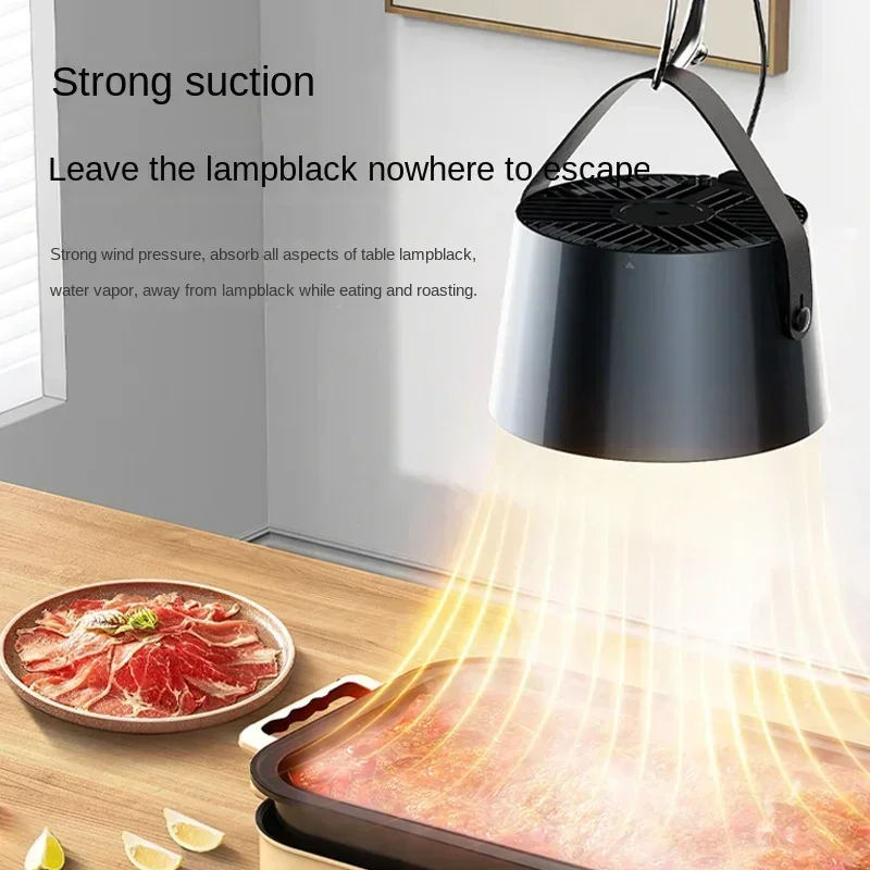 USB Charging Desktop Range Hoods Portable Exhaust Fan Small Kitchen Hood Extractor Hot Pot Barbecue Large Suction Cooker Hood