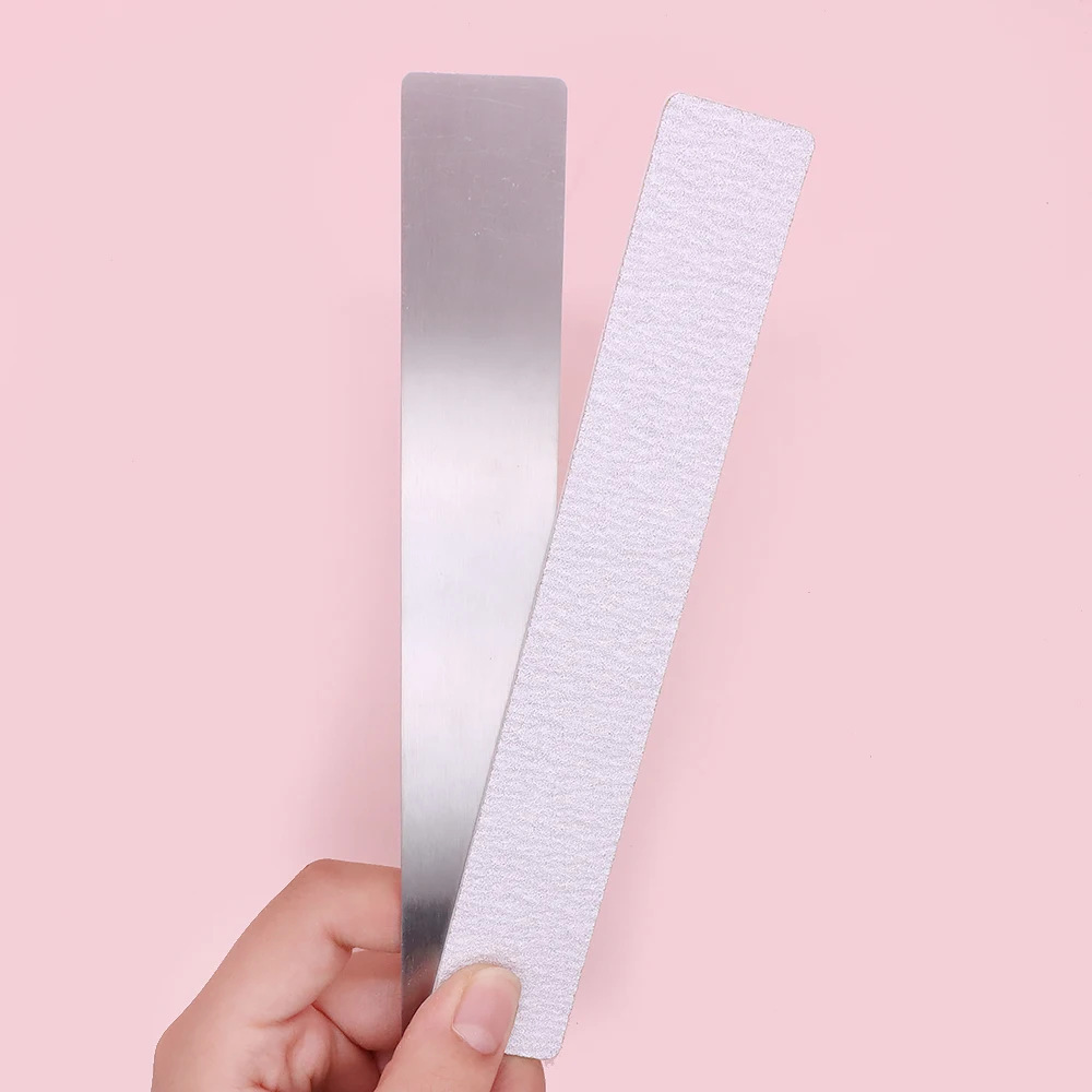 100Pcs Peel Off Replaceable Nail File Sticker Reusable Sandpaper Strip Removable Abrasive Sand Sheets For Nail Art Manicure Tool