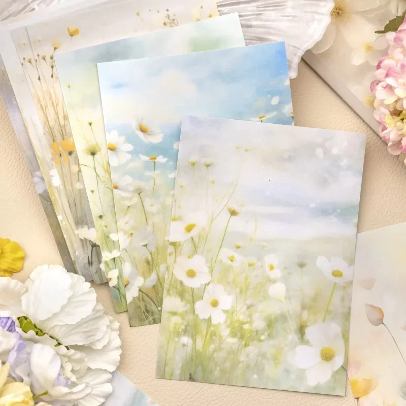 12 قطعة الظل زهرة ملونة زهرة المشهد ملصقات لكل حزمة الزهور بلوم المواد لوازم القرطاسية سجل القصاصات 178*115 مللي متر
