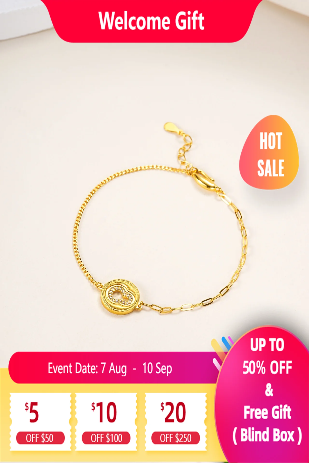 

Lium Gems 925 Sterling Silver Bracelet for Women Gold Vermeil Dainty Chain Simple Jewelry Cute Minimalist for Her 8 inch