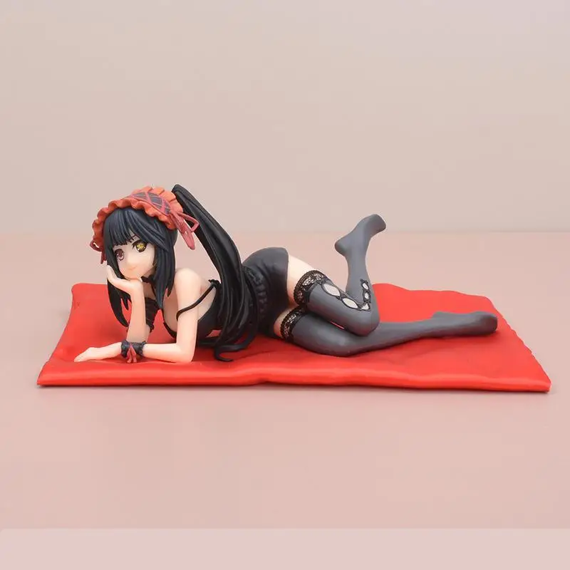 DATE A LIVE 7cm Tokisaki Kurumi Cushion Figure Sleeping Posture Sexy Beautiful Girl Model Doll Anime Periphery Toys Gifts