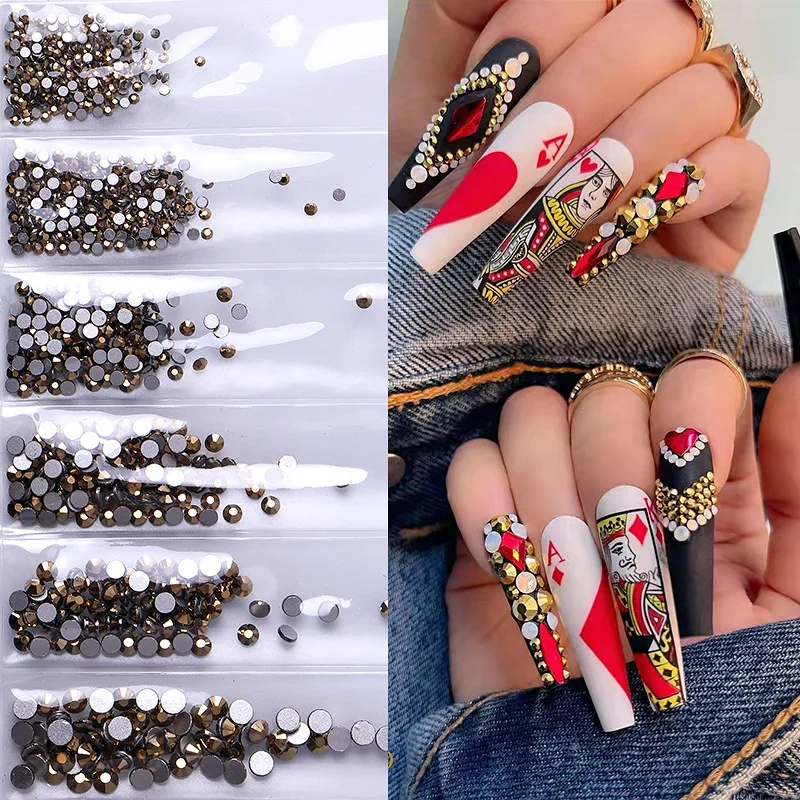 1440pcs Flatback Rhinestone SS4-16 mixed Crystal Germs for Nail Art design Hand Crafts Decoration Accesorries DIY Nails Bags