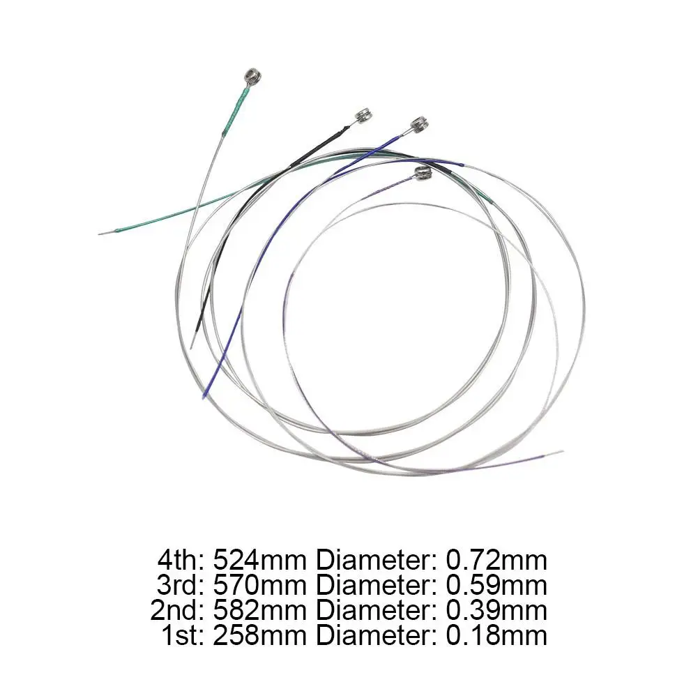 Professional Violin Strings (e-a-d-g) Nickel Silver Wound For 4/4 3/4 1/2 1/4 Violin Musical Instrument Parts & Accessories H6d2