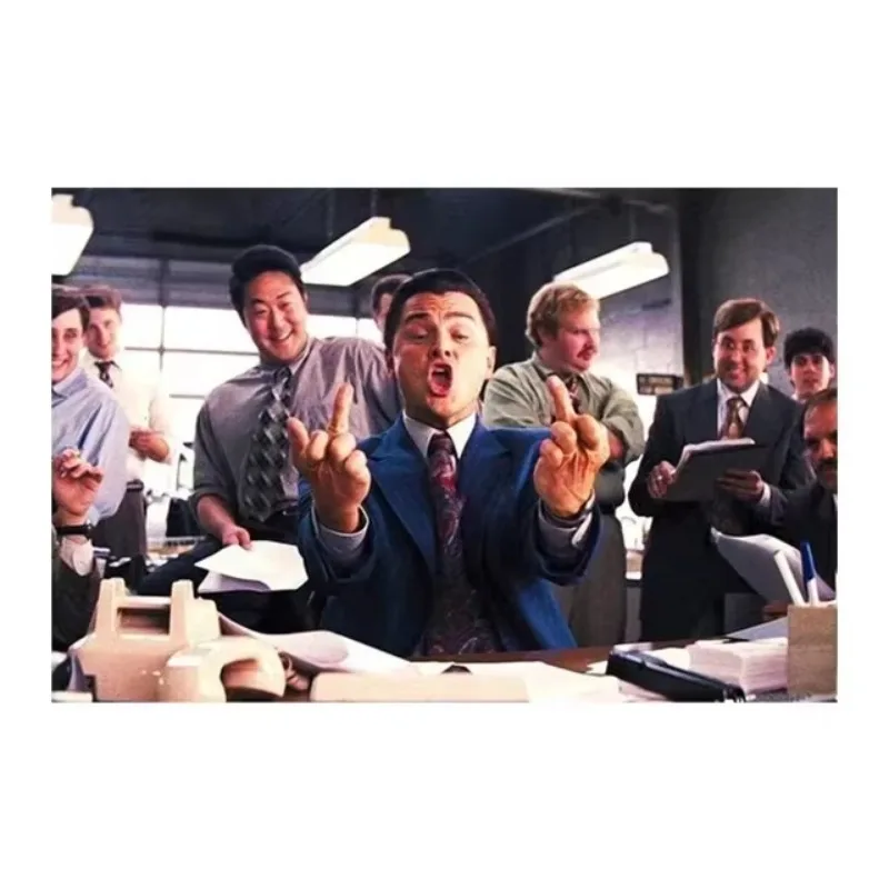 Vintage Wall Art, American Black Card The Wolf of Wall Street, Canvas Printed Poster, Home Living Room Bedroom Decoration - view 5