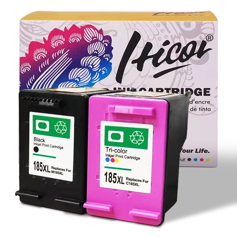 Hicor-cartucho de tinta Compatible con Samsung M185XL C185XL, INK-C185, INK-M185, SL-J1680, SL-J1683