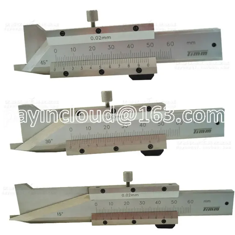 

Stainless Steel Chamfering Vernier Caliper, Chamfering Gauge, Chamfering Measuring Ruler, Measuring Range 0-6mm.