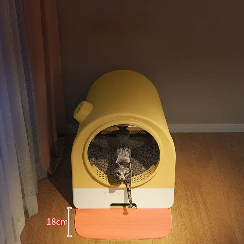 Extra Large Side Entrance Defecation Litter Box Stainless Steel Jewelry Castle For Cats Litter Box Arenero Gatos Home Items