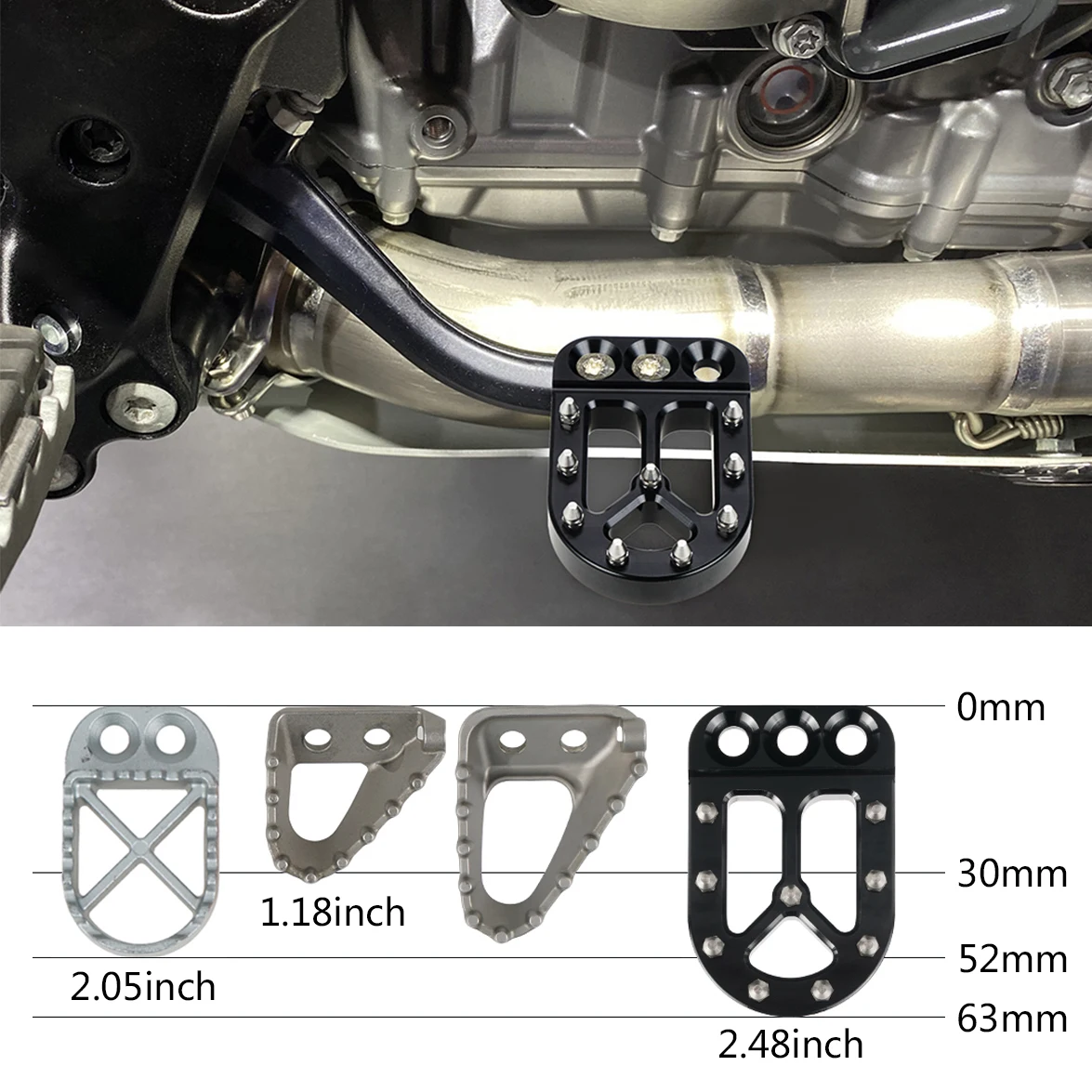 For Husqvarna 701 Supermoto 701 Enduro Norden 901 Brake Pedal Lever Pad Extender for KTM 790 890 Adventure/R GasGas 700 ES/SM