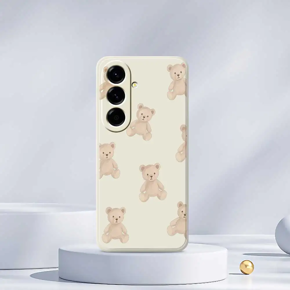 Funda de teléfono con patrón de oso para Samsung Galaxy S25 S24 S23 S22 S21 S20 Ultra Plus S10Plus S24FE S23FE S22FE S21FE S20FE