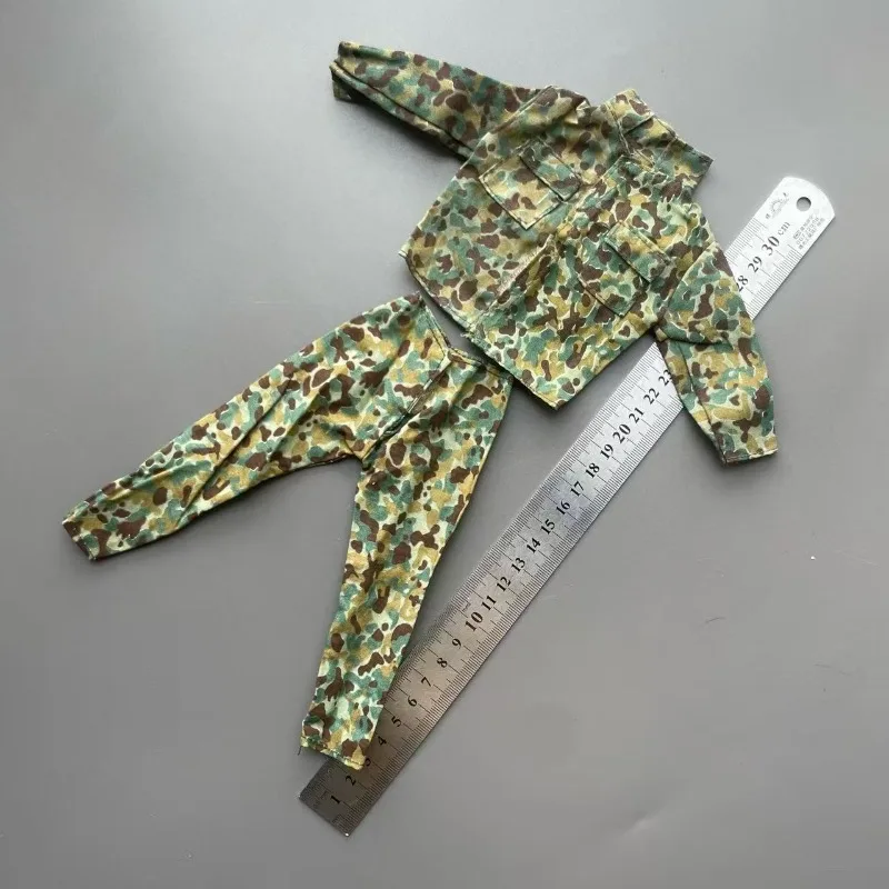 Conjunto de calças e casaco de combate da selva, soldado masculino, escala 1/6, modelo de presente para figuras de ação de 12 '', acessório de boneca corporal
