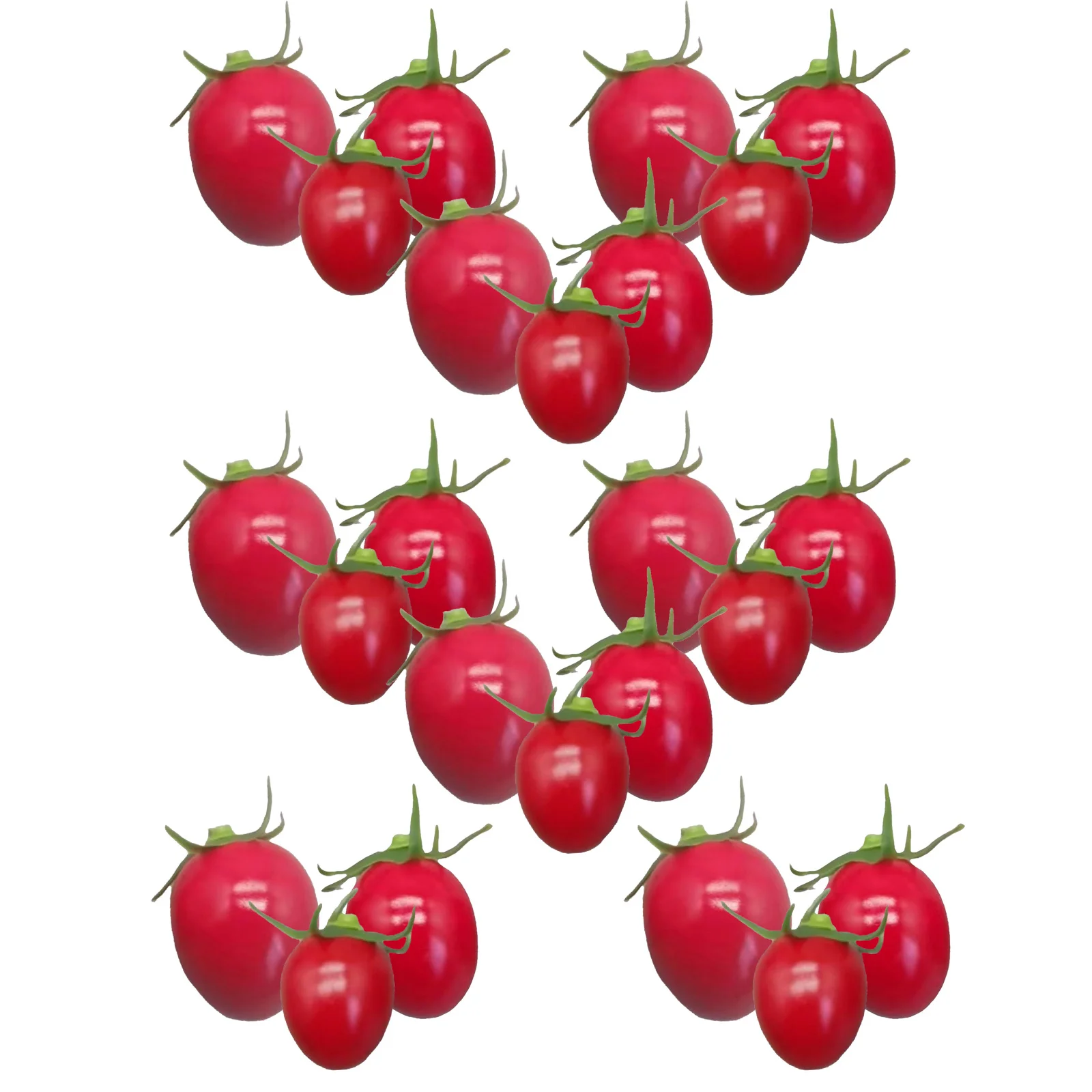 

24Pcs Artificial Cherry Tomatoes Lifelike Simulation Vegetable Props for Grocery Photography Kitchen Party Decoration