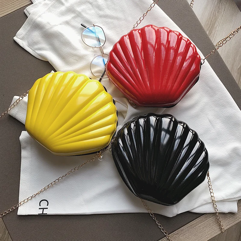

Women Chain Bag Shell Shape Shoulder Bag Winter Velour Crossbody Bag Women Fashion Handbag Wholesale Handbags