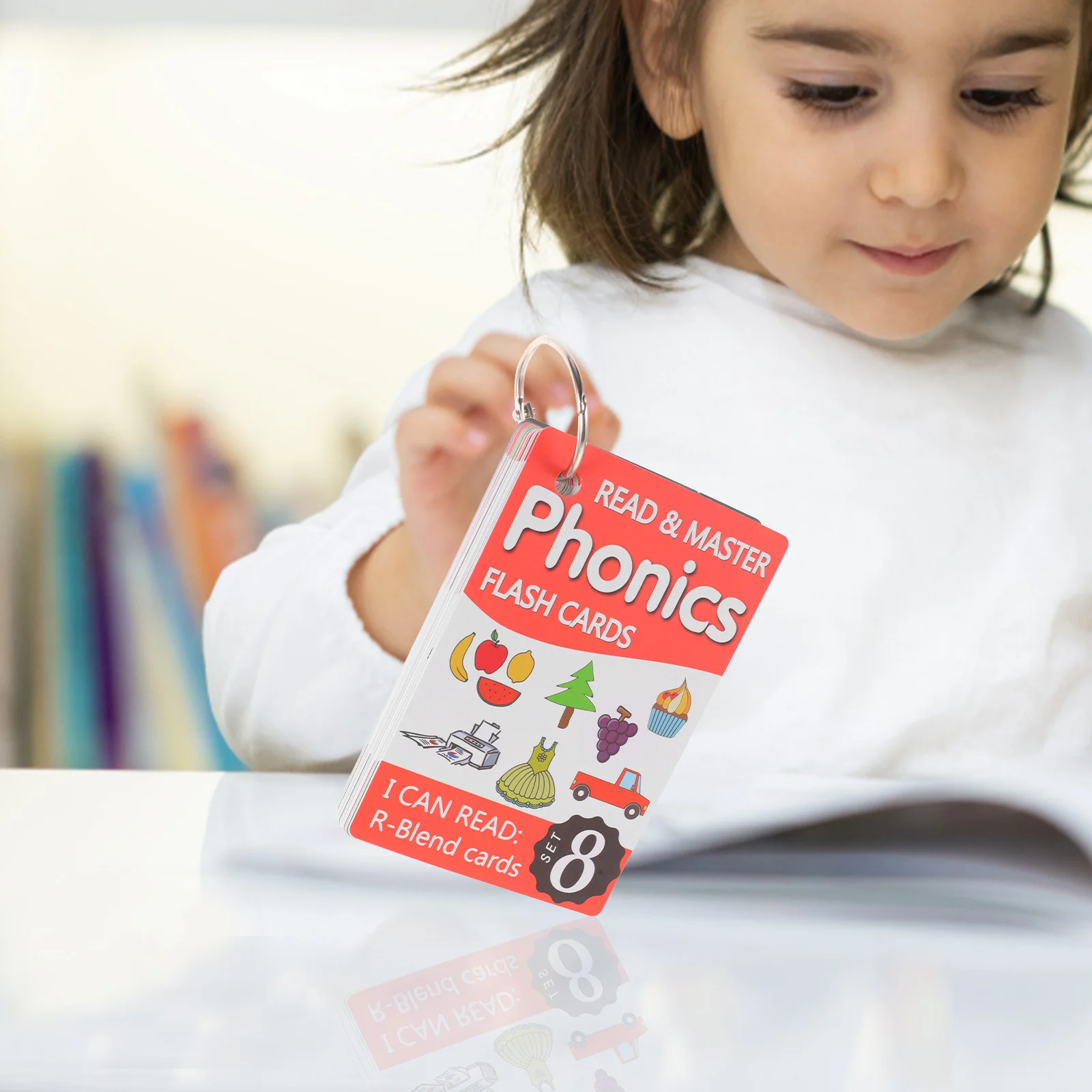 

Spelling Cards Alphabet Kids Kindergarten Flash 300g Coated Paper Double-sided Matte Film Supplies Child