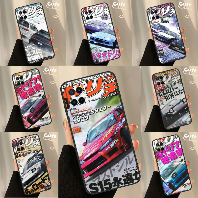 JDM Magazine For OPPO A57s A54s A53s A16 A76 A96 A74 A94 A5 A9 A31 A52 A72 A93 A15 A17 A57 A77 A78 Case