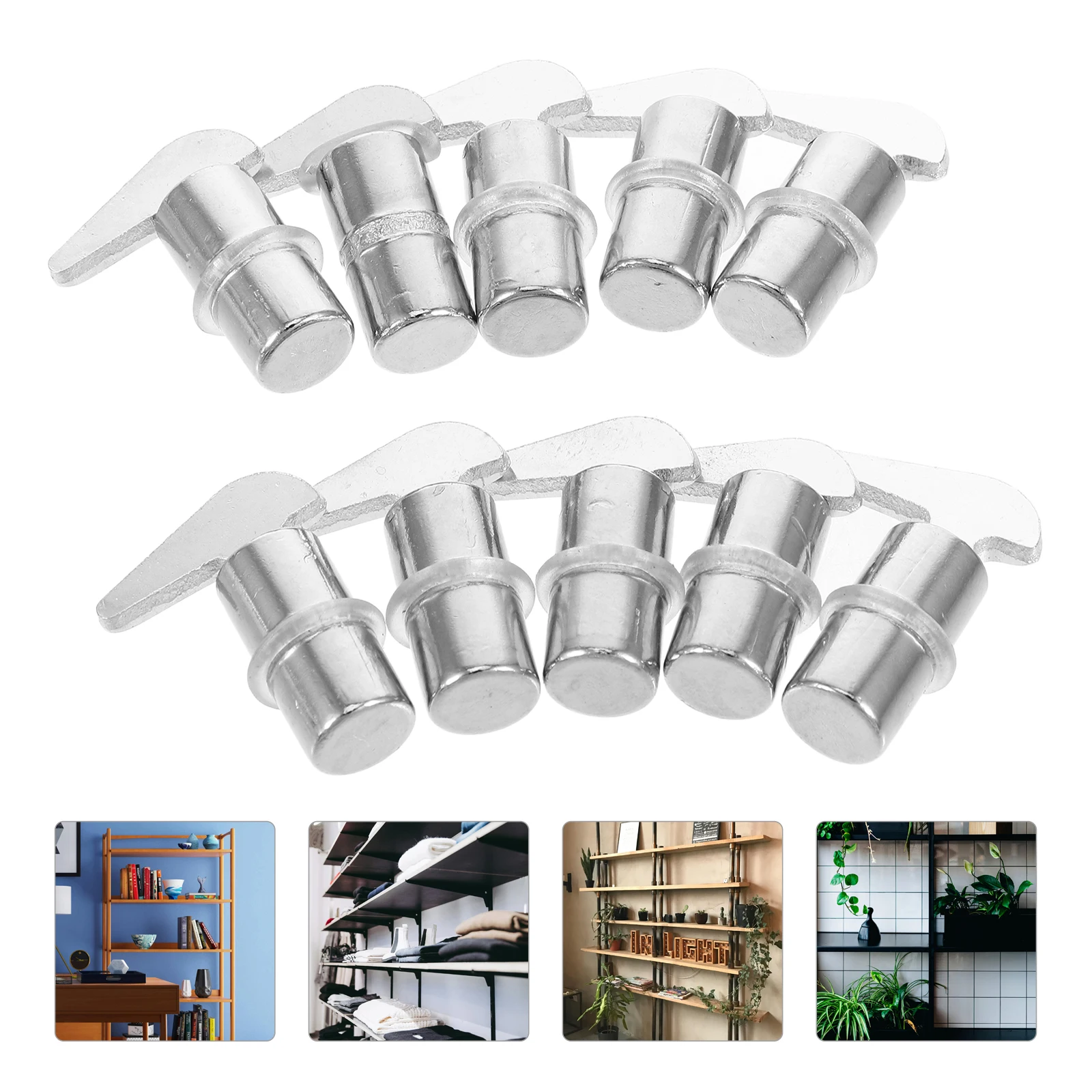 

10pcs Iron Pegs Adjustable Wall Mounted Shelves for Kitchen Cabinet Adjustable Wall Shelving Brackets Metal Clips Storage