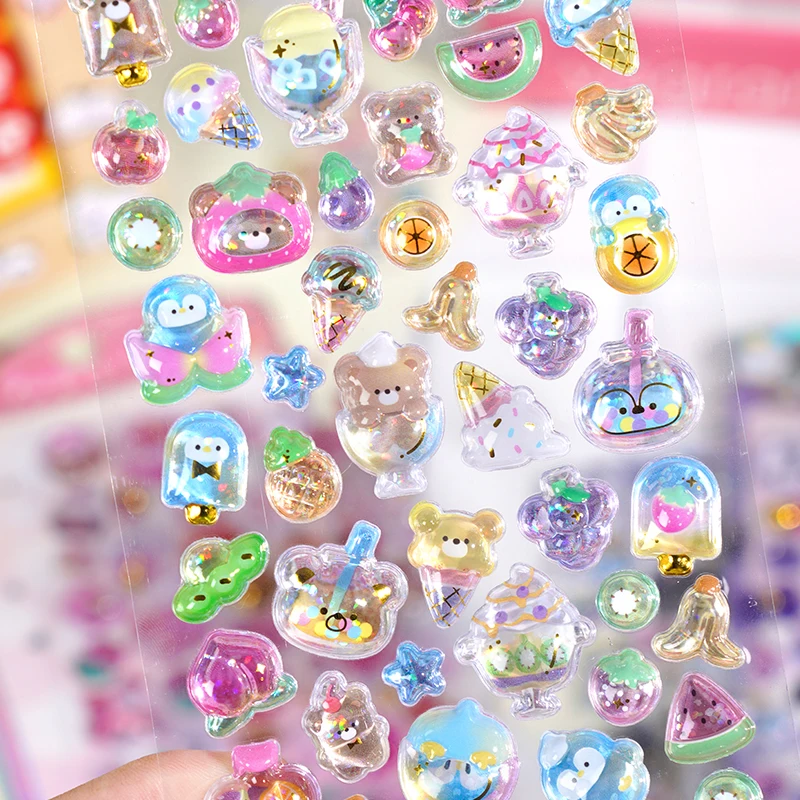 New 3D Cute Stickers Cartoon Animal Stickers For Scrapbooking Diy Journal Kawaii  Decoration Stationery Sticker