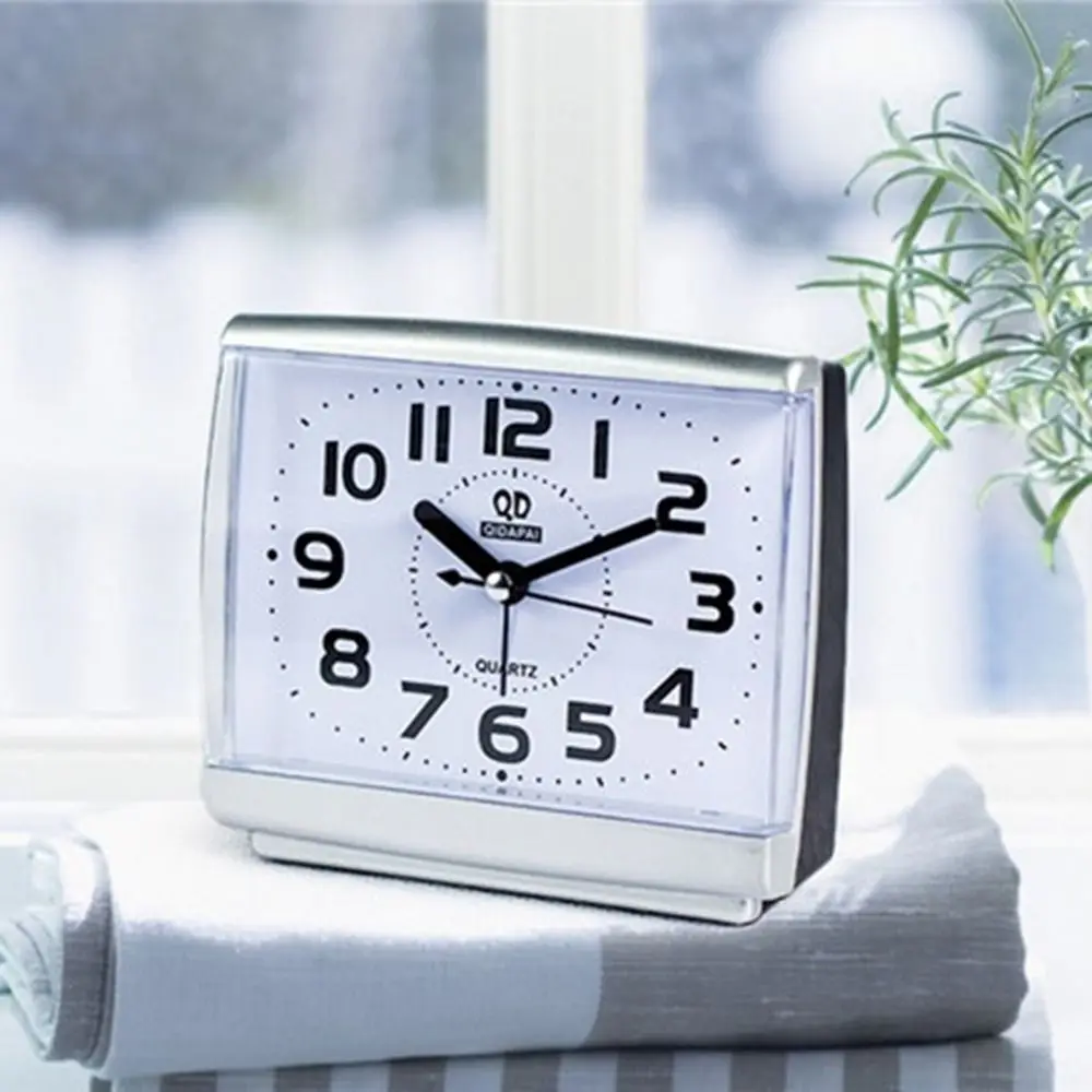 Practical Silent Square Digital Alarm Clock Simple Easy to Read Bedside Wake-up Clock Desk Mute Clock