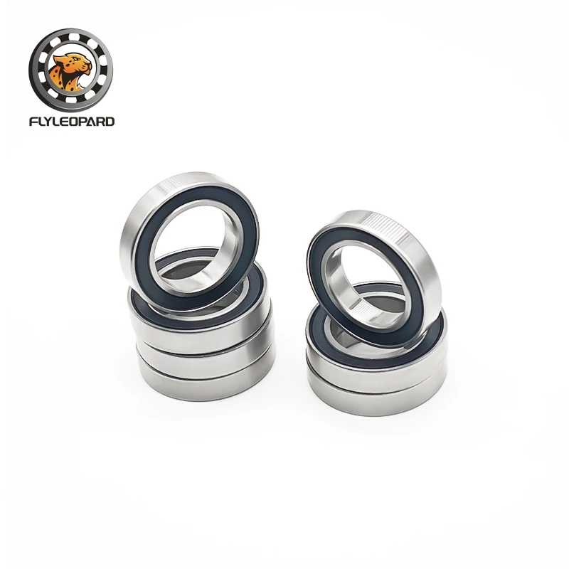1pcs S6802-2RS 15x24x5 mm 440C Stainless Steel Thin Wall Deep Groove Ball Bearing S6802RS S61802-2RS ABEC-7