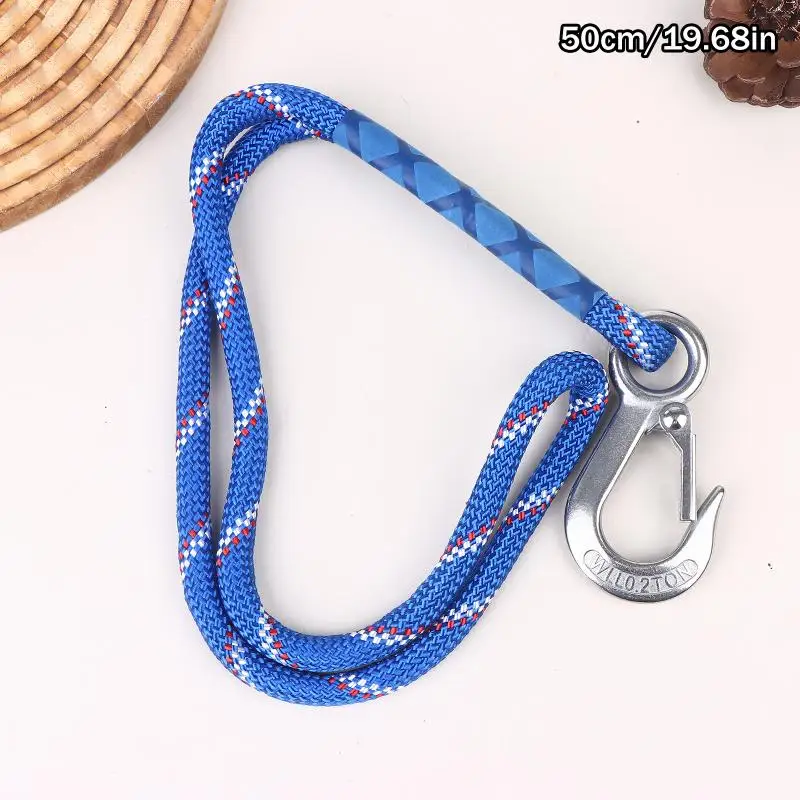 Heavy Duty Nylon Sling with Metal Hook - Wear-resistant - Suitable for Outdoor Hammocks, Tree Swings, and Patio Chairs