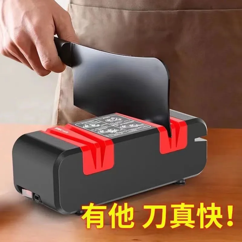 

Подходит для 110 В 220 В, электрическая точилка для ножей европейского стандарта, бытовой кухонный нож, инструмент для быстрой заточки камня, кухонный нож