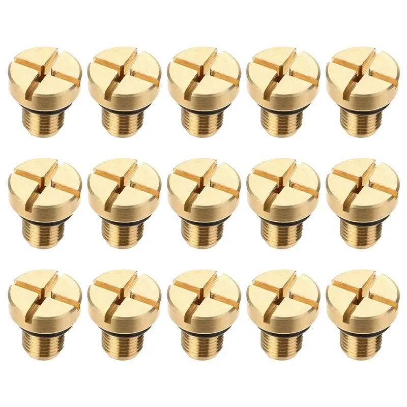 A01K-15Pcs Radiator Overflow Coolant Expansion Tank Bleeder Screw Replacement Parts 17111712788 For BMW E36 E39 E46 Etc.