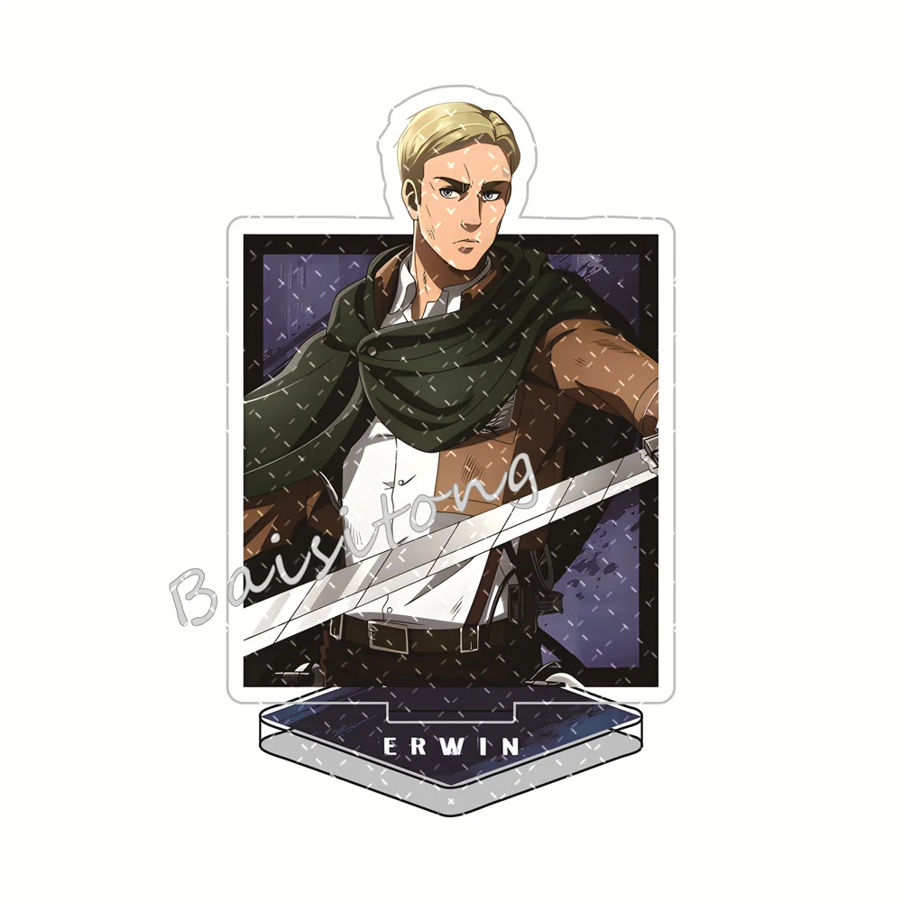 Anime Attack on Titan 10cm Acrylic Stand Eren/Mikasa/Levi Character Version Desktop Decoration Ornament Character Gift In Stock