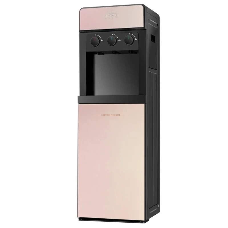 Water Dispenser Free Standing Commercial Mini with Hot & Cold Tap Strip Light Plastic Housing-for Home & Office Use