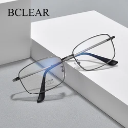 BCLEAR Titanium Alloy Glasses Frame Men Ultralight Optical Prescription Eyeglass Women 2024 New Myopia Square Eyewear Spectacle
