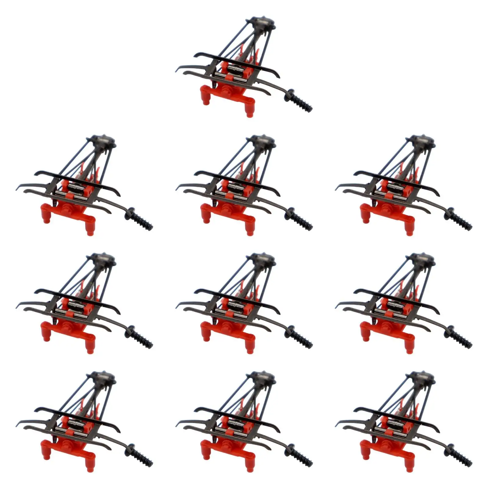 10 Pieces 1/87 Arm Pantographs Bow, Single Arm antenna rack, Electric Traction Antenna Part for Model Train