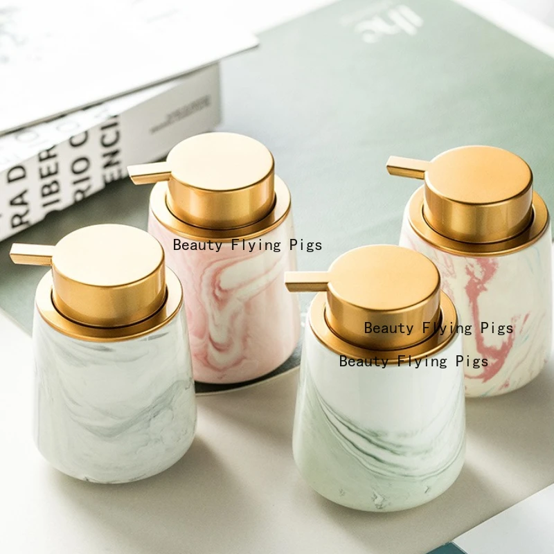 

1 шт., керамическая бутылка из пены, бутылка для лосьона для отеля, гель для душа/мыло для рук/бутылка из пены, аксессуары для ванной комнаты, керамический дозатор мыла 370 мл