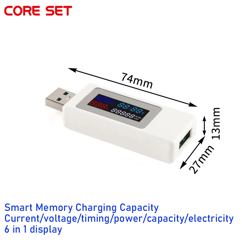 KWS-V30 USB Power Meter Tester Power Detector Current Charger Capacity Tester Meter Current Voltage Battery Capacity Tester