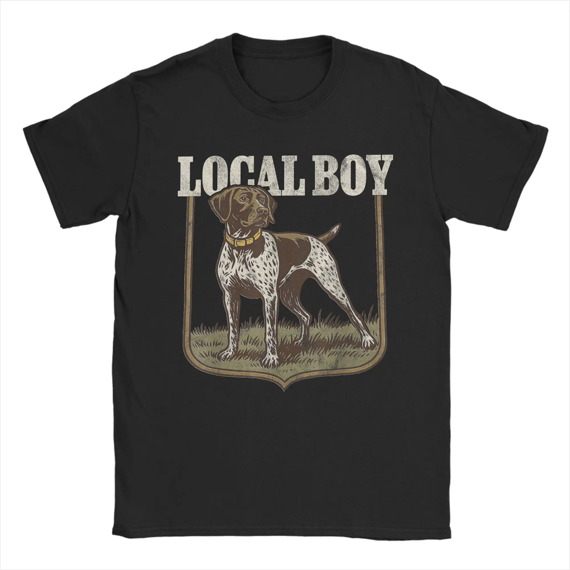 Camisetas locales de perro de caza Retro del país del sur del orgullo para hombres, camisetas geniales de algodón, camiseta de cuello redondo, camisetas de manga corta