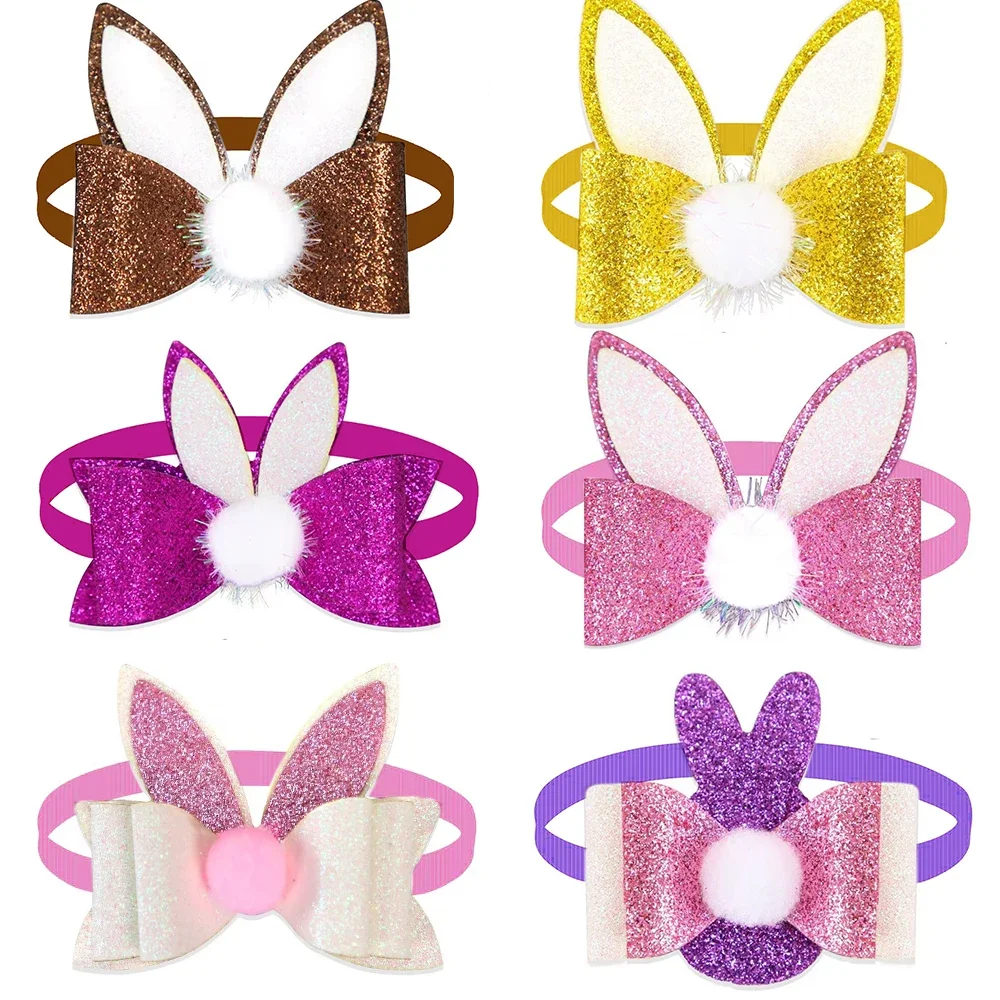 30/50 pcs Small Dog Cat Bow Tie Easter Dog Supplies Rabbit Style for Dogs Pets Neckties Fashion Dog Accessories for Small Dogs