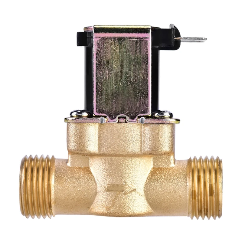 AC220V Integratie Kraan Solenoid voor Klep 2-Poort Normaal Gesloten Messing Waterinlaat Flow Control Schakelaar G1/2"