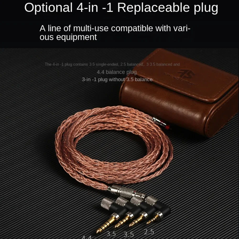 

FiftyStrings Witch Headphone Upgrade Balanced Cable 8 Core 7N Wanlong Monocrystalline Copper Silver Plated 0.78 MMCX 2pin airpod