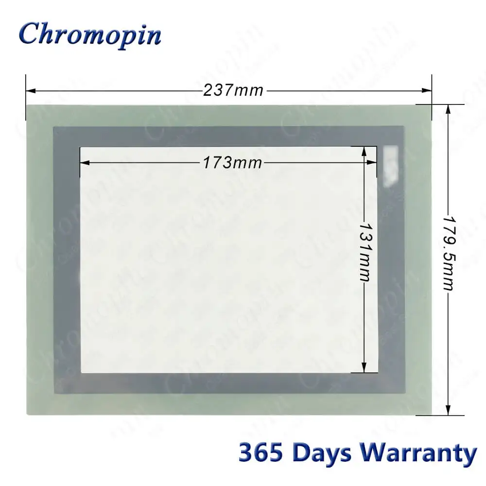 Digitalizador de vidro do painel da tela de toque LTP-084F-01 para ESA LTP-084F-01 ESA VT580W Painel de toque com película protetora de sobreposição