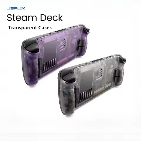 Jsaux Steam Deck Transparent Cases Cover Game Console Back Plate Oled Replacement Heat-Dissipation For Steamdeck Gamer Gamepad