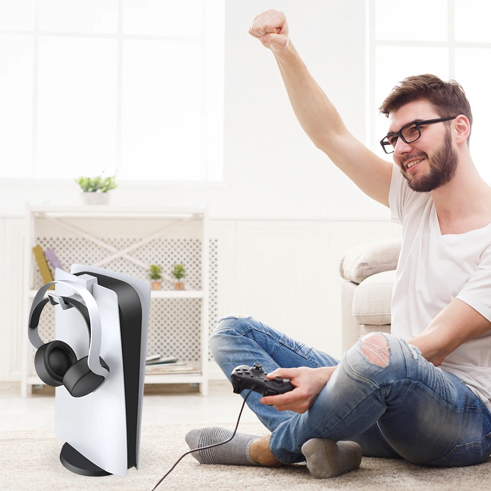 Hoofdtelefoonhangerhouder Ruimtebesparende opbergbeugel Standaard Oortelefoonhaak voor PS5 Host voor PlayStation 5-console