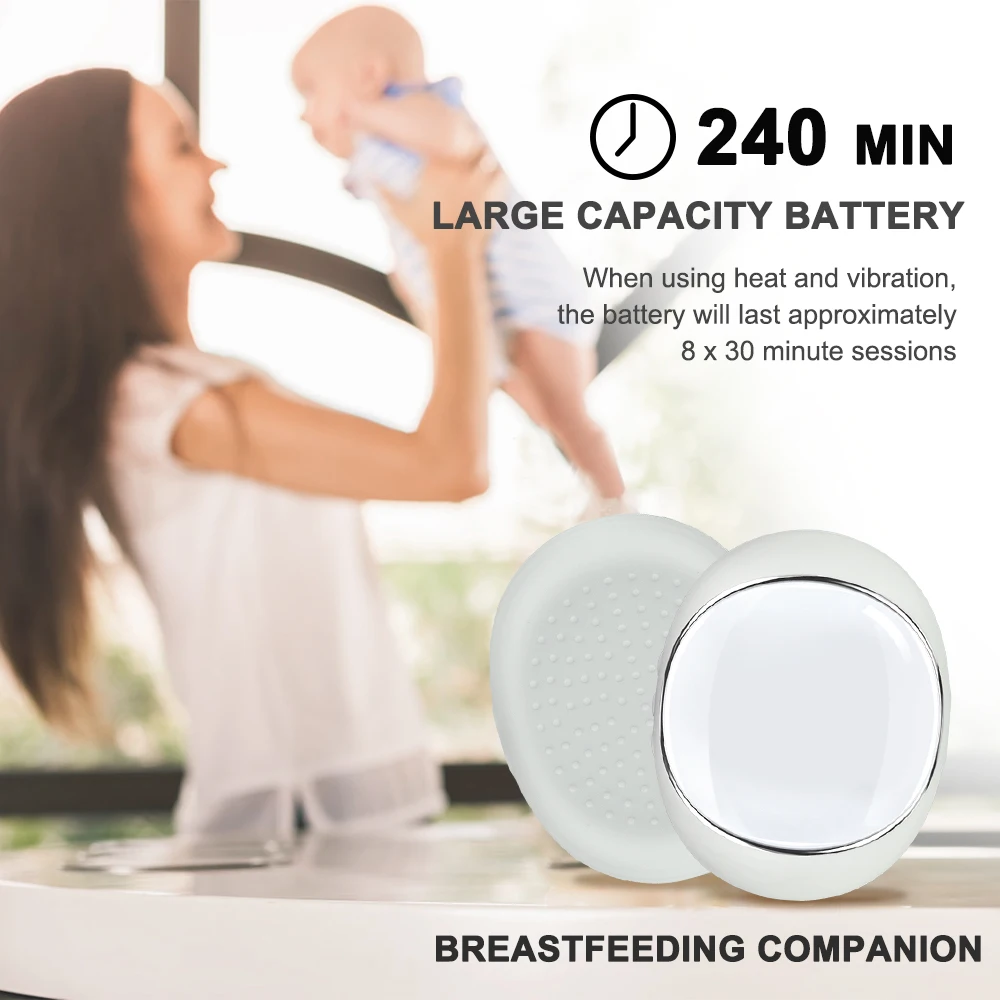 Warming Lactation Massager Breastfeeding Postpartum Essentials Heat & Vibration Support for Improved Milk Flow Mastitis