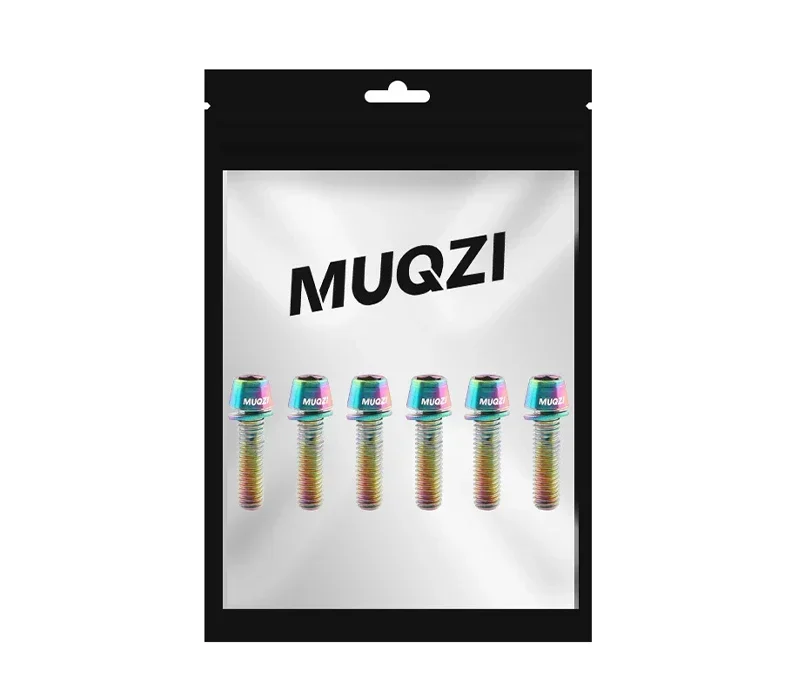 MUQZI 6 Stück M5 x 17 mm Edelstahl-Fahrrad-Vorbauschrauben mit Unterlegscheibe, hochfest, korrosionsbeständig, für MTB-Straßen-Gravel-Fahrräder – Detail 9