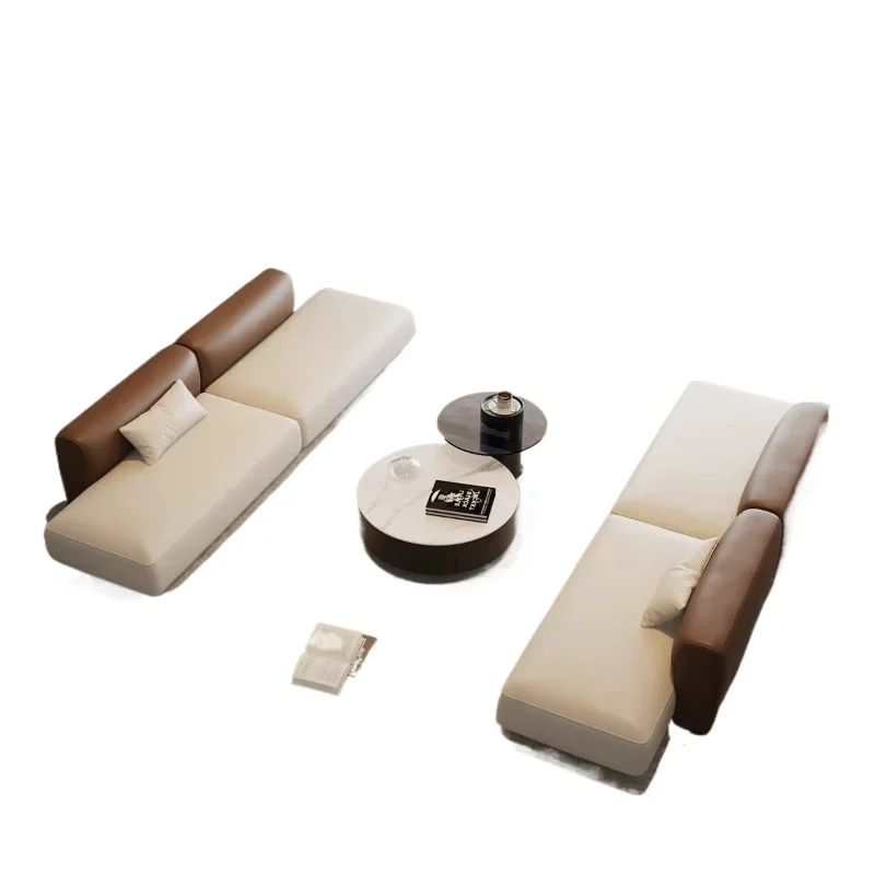 Nordic light luxury modern curved hall sofa designer small apartment living room beauty salon reception sofa studio