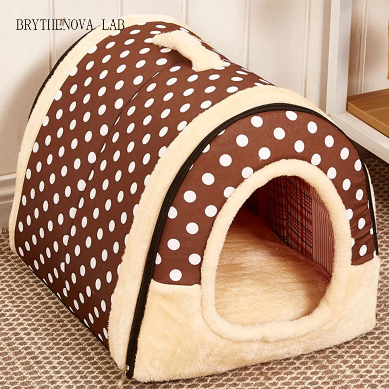 Casa Tenda para Cães, Casinha Macia, Cama Tenda para Cães, Cama Casinha Portátil Destacável para Uso Interno, para Cães de Pequeno, Médio e Grande Porte, Filhotes e Gatos, Caverna