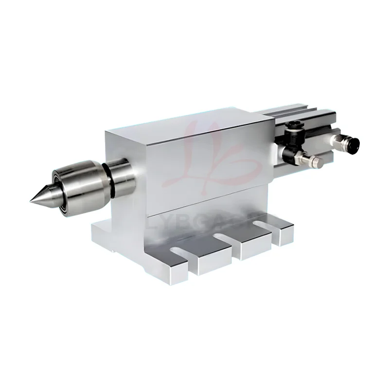 

LY Pneumatic Movable Tailstock 32mm Cylinder Diameter Engraving Machine Accessories MT2 Top Head ER11 Center Height 65 Mm